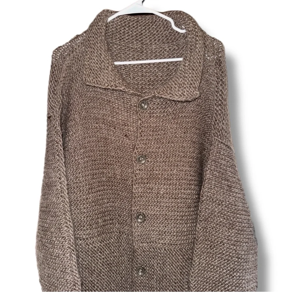 Vintage Look Knit Midi Coatigan - Based on Measurements Fits L/XL Sweater Coat 🤎